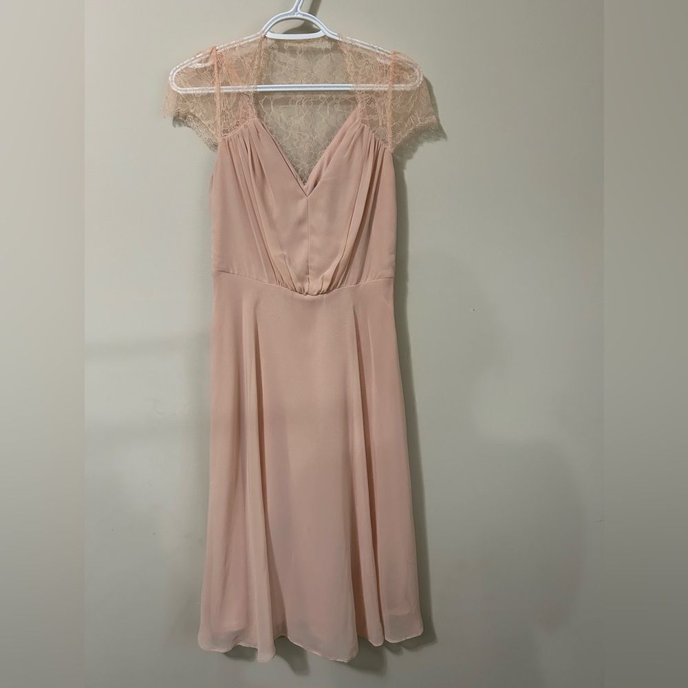 NWT Asos Peach Lace Shoulder Midi Dress size small